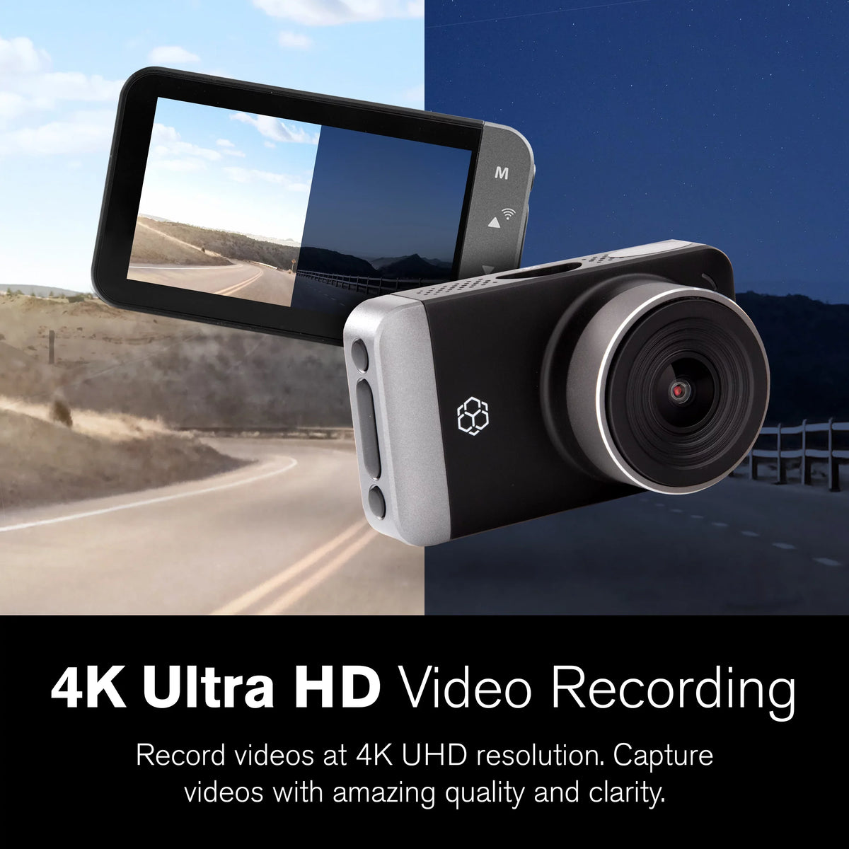 G-Sensor Technology with Park and Record Mode. Yada 4K Roadcam Pro GPS with App, 150 Degree Wide Angle Lense, 3" LCD Screen, UHD Resolution High Dynamic Range for Day/Night