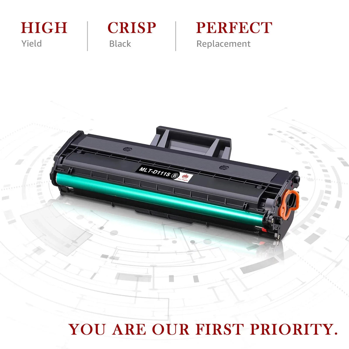 Tonerkingdom 4-Pack matching Toner Replacement for  MLT-D111S 111S Work with  Xpress M2020W M2070FW M2070W Laser Printer Ink (Black)