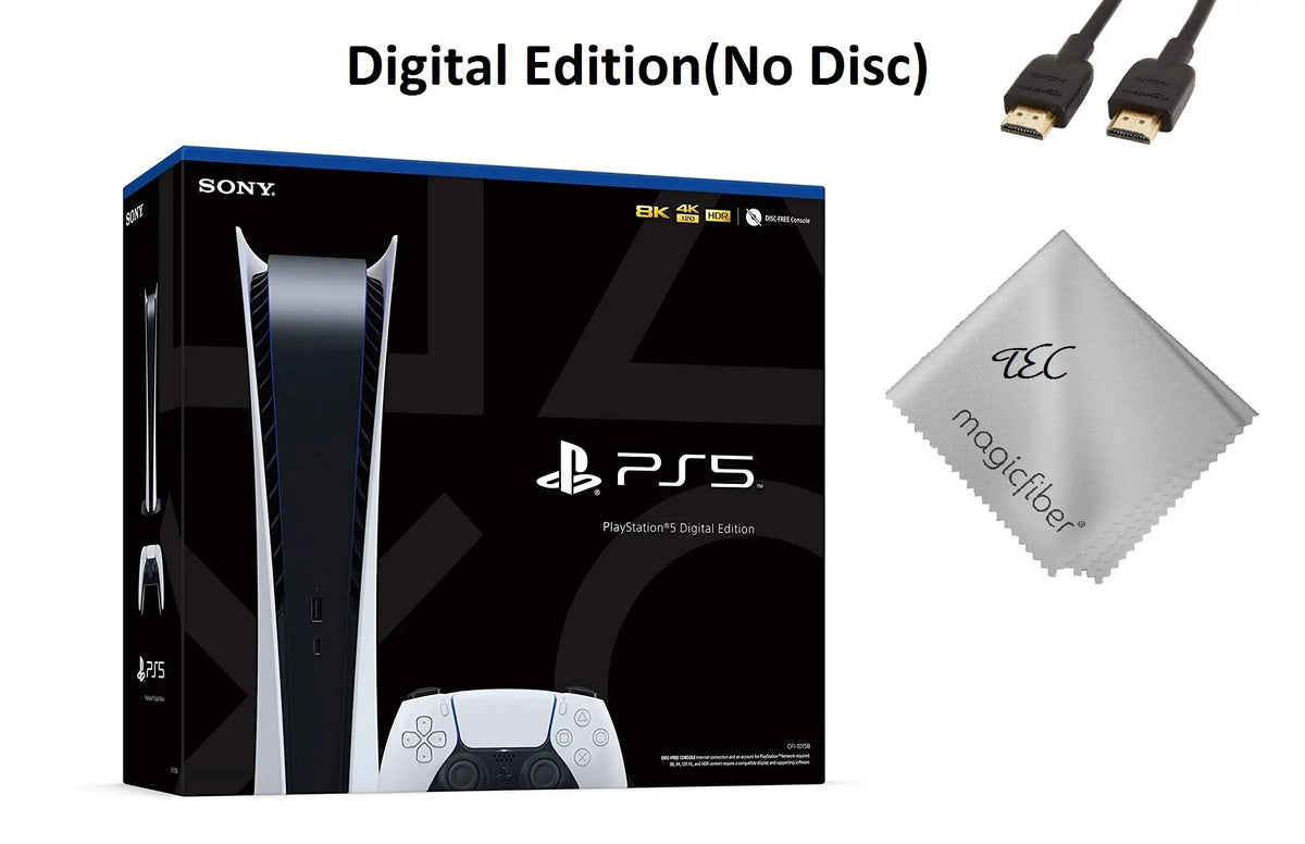 TEC New  PlayStation_PS5 Video Game Console (Digital Edition) with God of War (GOW) Ragnarök Bundle -PlayStation - 5