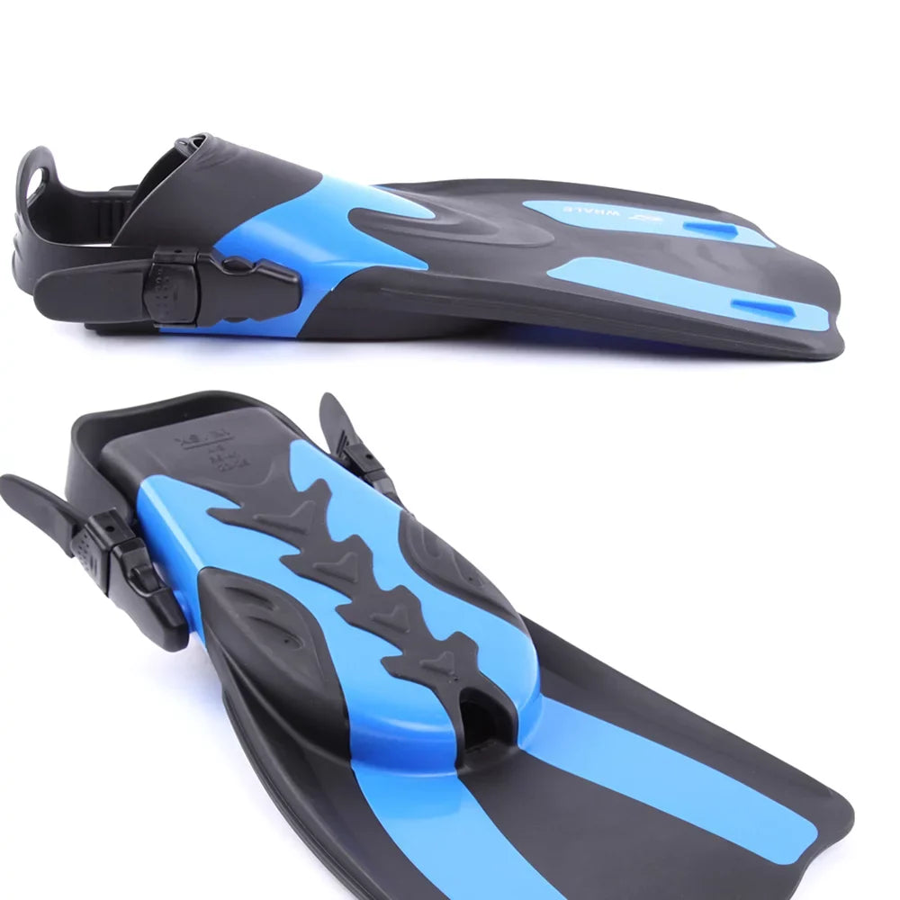 WHALE Adjustable Heel Swim Fins Perfect for Snorkeling and moisture
