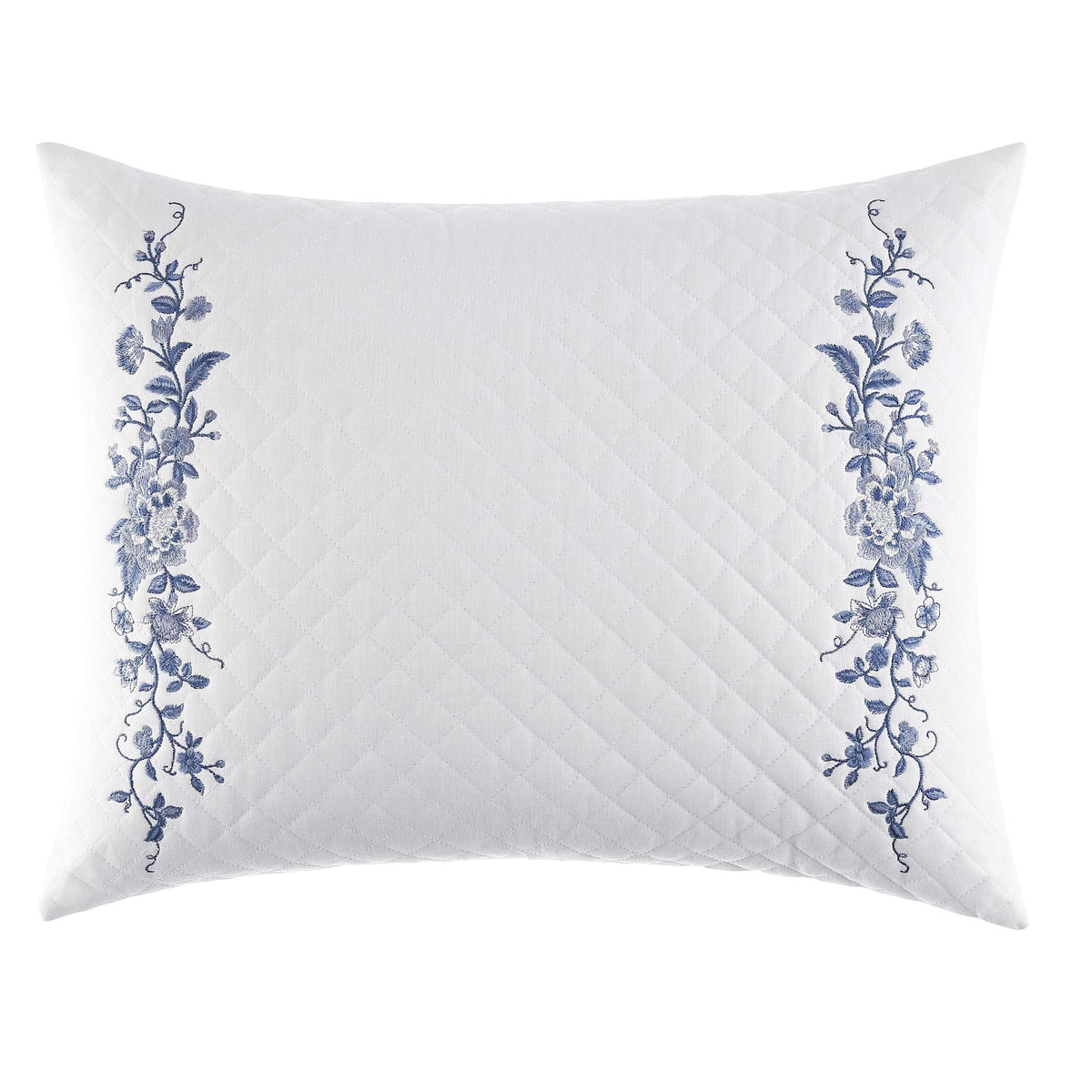 Laura Ashley Collection Perfect Decorative Throw Pillow, Premium Designer superior, Decorative Pillow for Bedroom Living Room and Home D cor, 1 Count (Pack of 1), Charlotte Blue/White Throw Pillow (16" x 20") Charlotte Blue/White