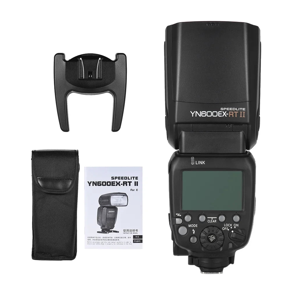 YN600EX-RT II Professional TTL Master Flash Speedlite with 2.4G Wireless, 1/8000s HSS, GN60, Auto/Manual Zooming, suitable with Camera as 600EX-RT YN6000 EX RT II