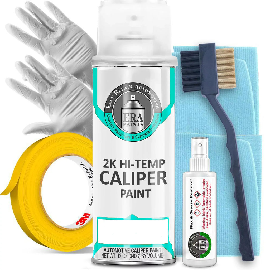ERA Paints Teal Brake Caliper Paint Kit With Omni-Curing Catalyst - 2K Aerosol High Gloss Chemical immune and Extremely Durable Against Color Fade and Brake Fluid