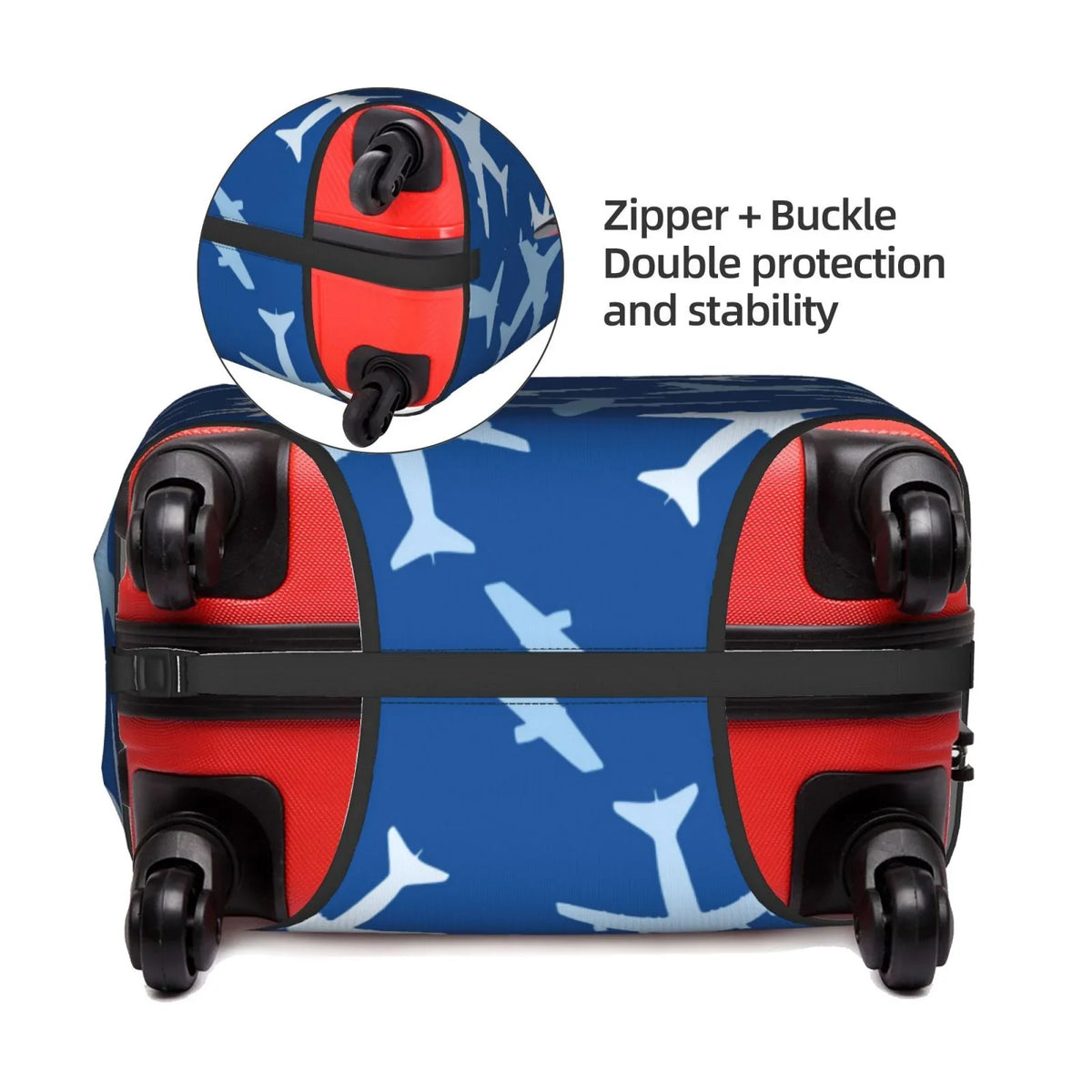 Lukts Airplanes In The Sky Elastic Travel Luggage shield Suitcase Protector Bag,Anti-Scratch,Dust-Proof Washable Suitcase Sleeve For Kid Adult,S (For 18-32 Inch Luggage)