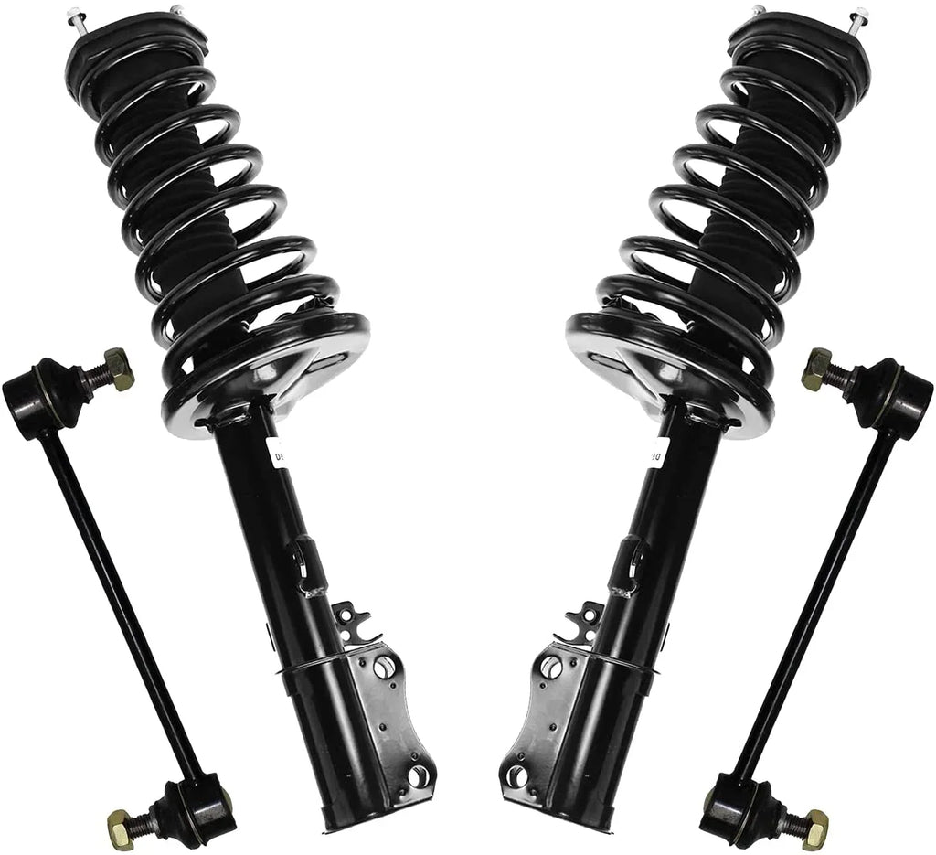 Detroit Axle - Rear Struts Sway Bars for 1997-2001  Camry 2.2L, 1999-2003 Solara Complete 2 Struts w/Coil Springs 2 Rear Sway Bar Links 1998 2000 Replacement Ready Struts Assembly