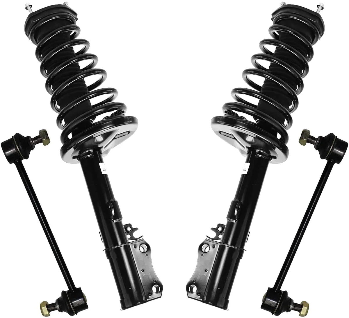Detroit Axle - Rear Struts Sway Bars for 1997-2001  Camry 2.2L, 1999-2003 Solara Complete 2 Struts w/Coil Springs 2 Rear Sway Bar Links 1998 2000 Replacement Ready Struts Assembly