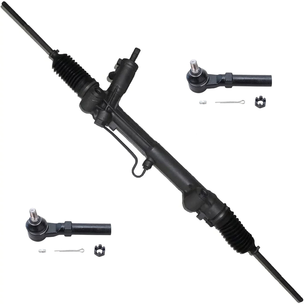 Detroit Axle - 3pc Rack and Pinion Kit for 1994-2004  Mustang, 1 Power Steering Rack and Pinion Assembly 2 Outer Tie Rods1995 1996 1997 1998 1999 2000 2001 2002 2003 Replacement