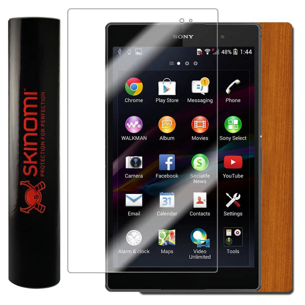 Skinomi Light Wood Skin & Screen Protector for  Xperia Z3 Tablet Compact