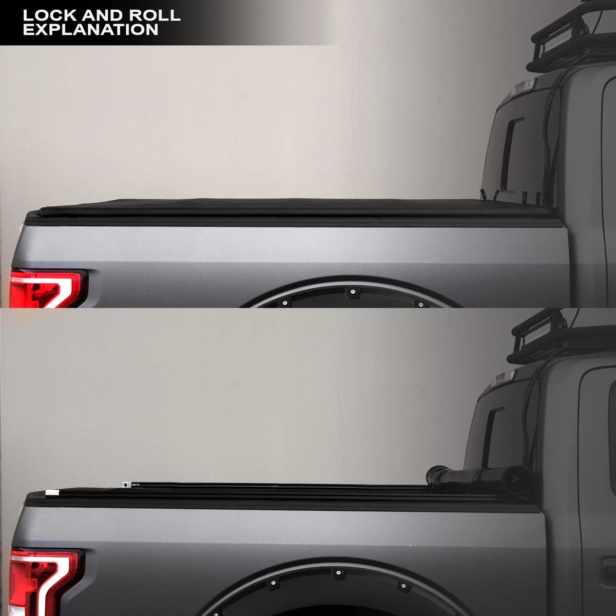 Stehlen 733469493334 Lock And Roll Up Tonneau shield - Black For Ram 1500 2019-2022 New Body Style 5.7 Feet ( 68.4" ) Short Bed