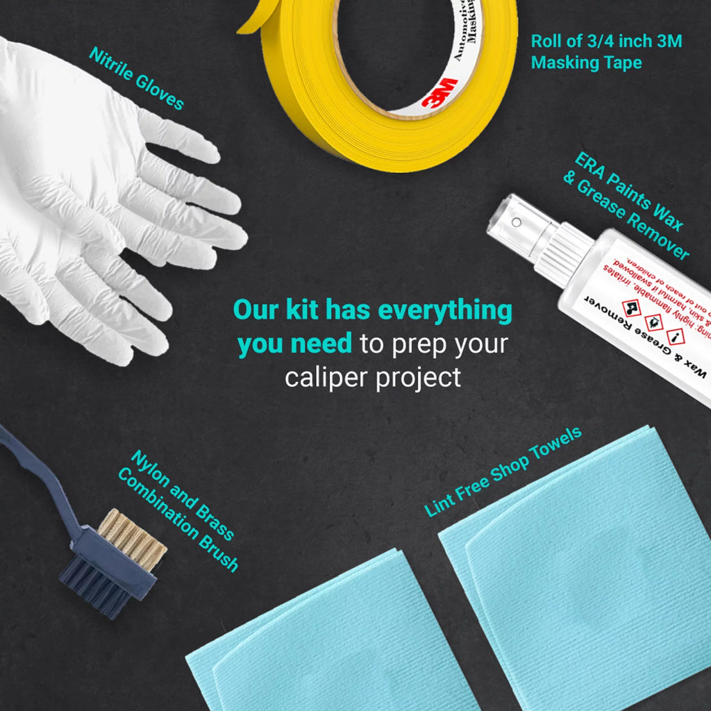 ERA Paints Teal Brake Caliper Paint Kit With Omni-Curing Catalyst - 2K Aerosol High Gloss Chemical immune and Extremely Durable Against Color Fade and Brake Fluid