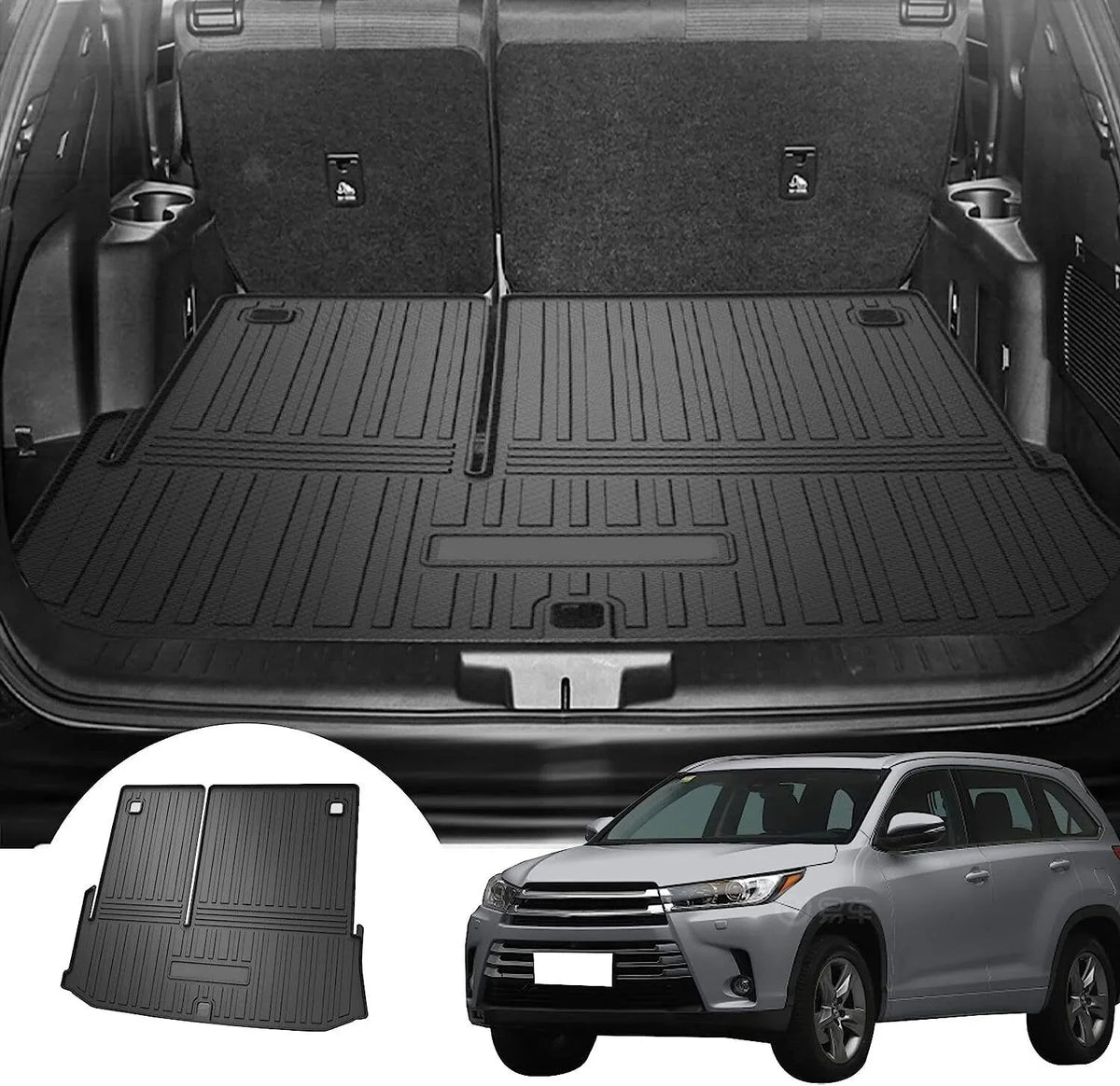 Cargo Mats Trunk Liner for  Highlander 2020-2023 Waterproof Custom Mat
