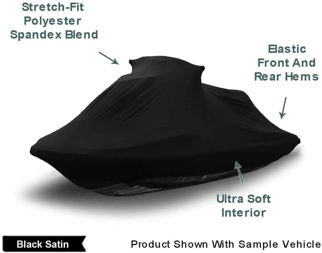 Indoor Jet Ski shield for Yamaha Wave Runner VXR 2020 - Black Satin - Ultra Soft & Stretchy - Protects from Dust & Dings Inside! Includes Storage Bag - Indoor ONLY