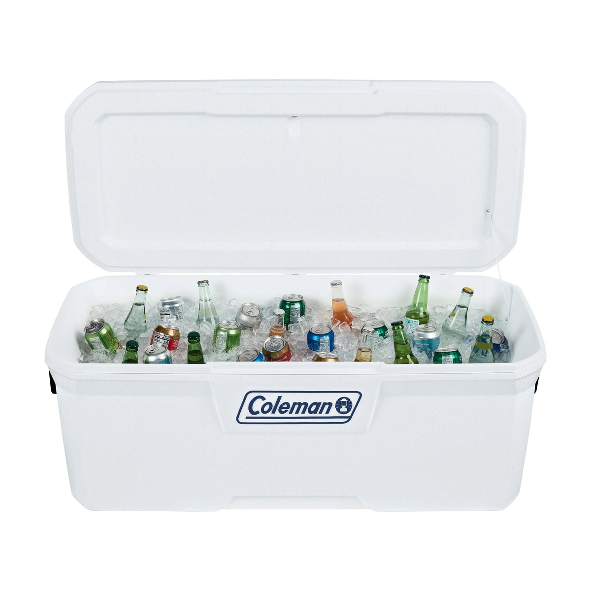 Hard Sided Ice Chest Cooler, White. Coleman 150 qt