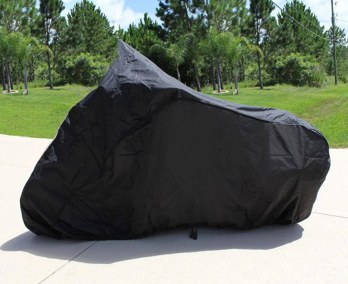 Breathable and Portable Vehicle Protection. STRONG UV PROTECTIVE CHOPPER BIKE TARP. SUPER HEAVY-DUTY BIKE MOTORCYCLE shield suitable for Suzuki GSX R1000