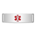 Auriga 925 Sterling Silver Medical Id Plate inch for Bracelet for Women(L- 12inch, W- 45mm)