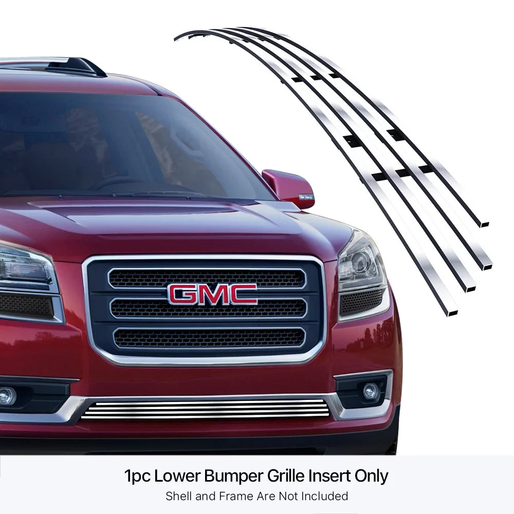 APS Premium Stainless Steel Chrome 8x6 Billet Grille suitable with GMC Acadia 2013-2016 Lower Bumper N19-S67956G