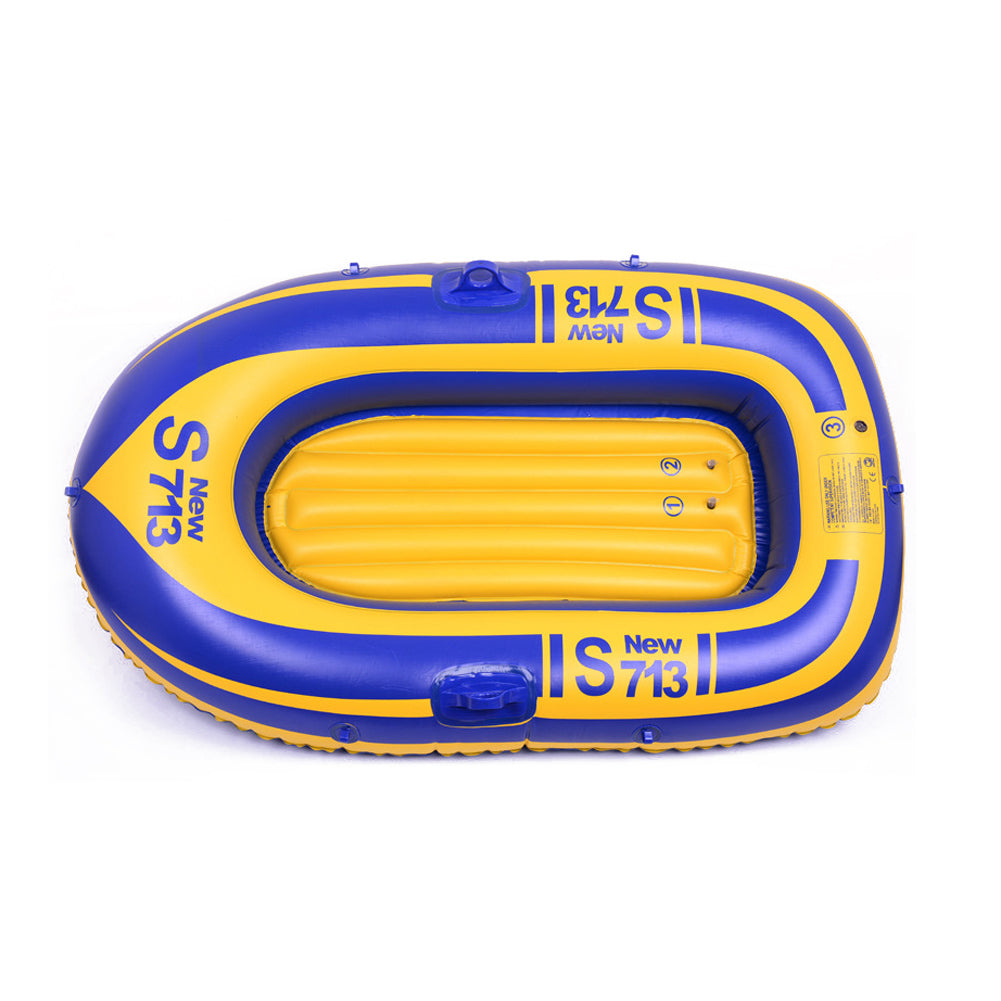 Eccomum 1-People PVC Inflatable ship liquid Sports Dinghy Fishing Rowing Raft Outdoor River Lake Kayak with 2 Paddle Oars