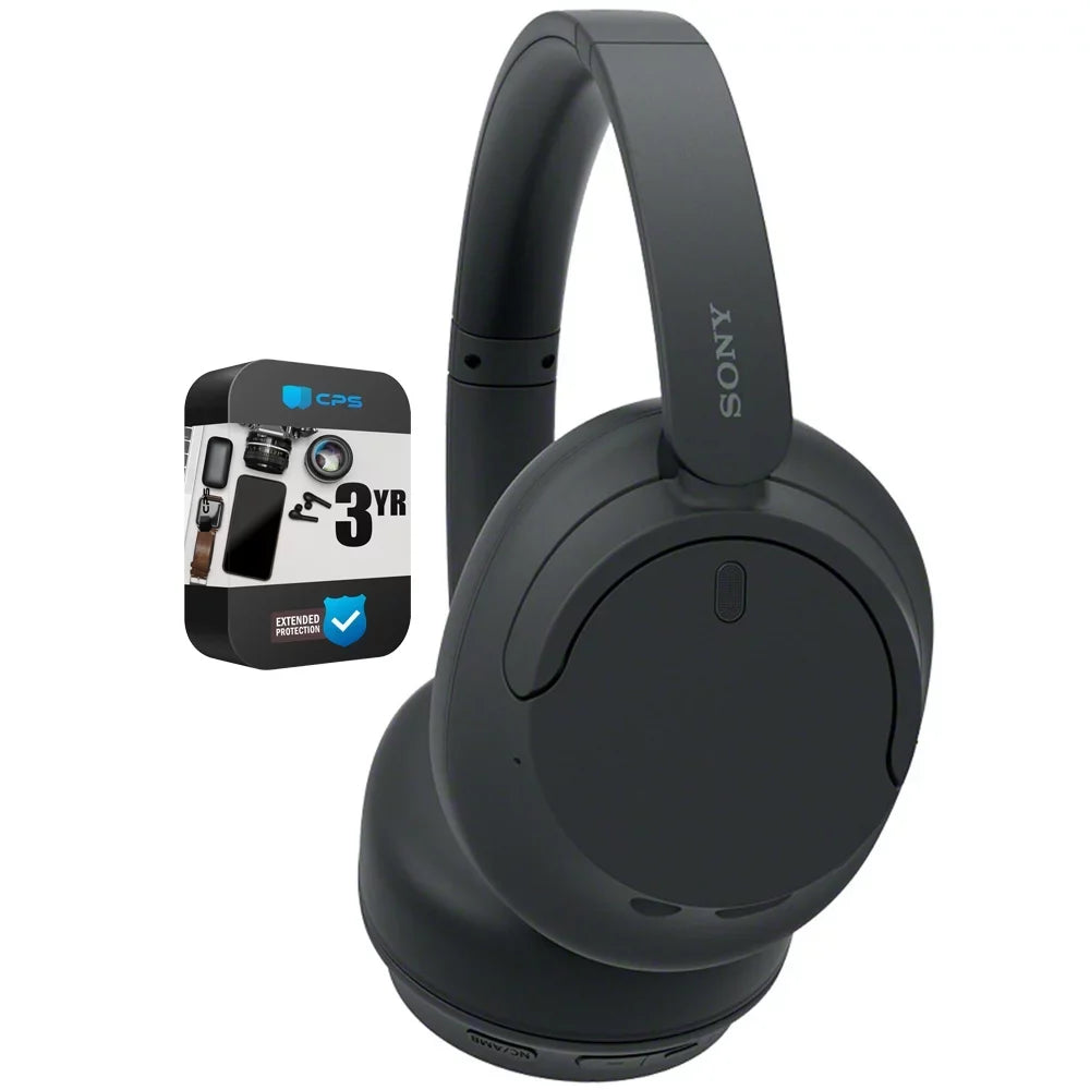 WH-CH720N/B Wireless Noise Cancelling Headphone Black Bundle with 3 YR CPS Enhanced Protection Pack