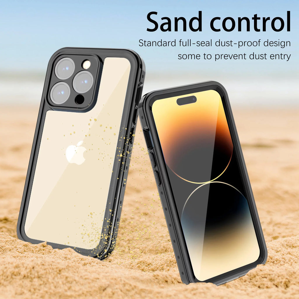 SaniMore for iPhone 14 Pro Max 6.7" 2022 Case with Built-in Screen Protector Dustproof Strong Drop immune Full Body Protective Waterproof wrap for iPhone 14 Por Max 6.7 2022, Clear