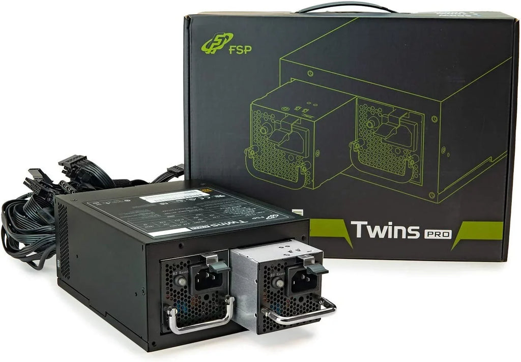 FSP Twins Pro ATX PS2 1+1 Dual Module 700W Efficiency ≥90% Hot-swappable Redundant Digital Power Supply with Guardian Monitor Software (Twins Pro 700)