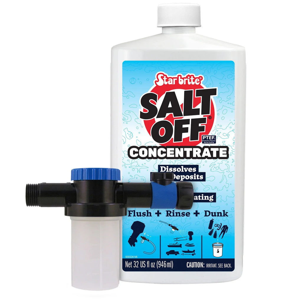 with Applicator - Perfect for Outboard Motor Flush & Washing Salt Deposits Away (094000). STAR BRITE Salt Off Concentrate Kit - Ultimate ship Salt Remover & Marine Engine Flush - 32 OZ