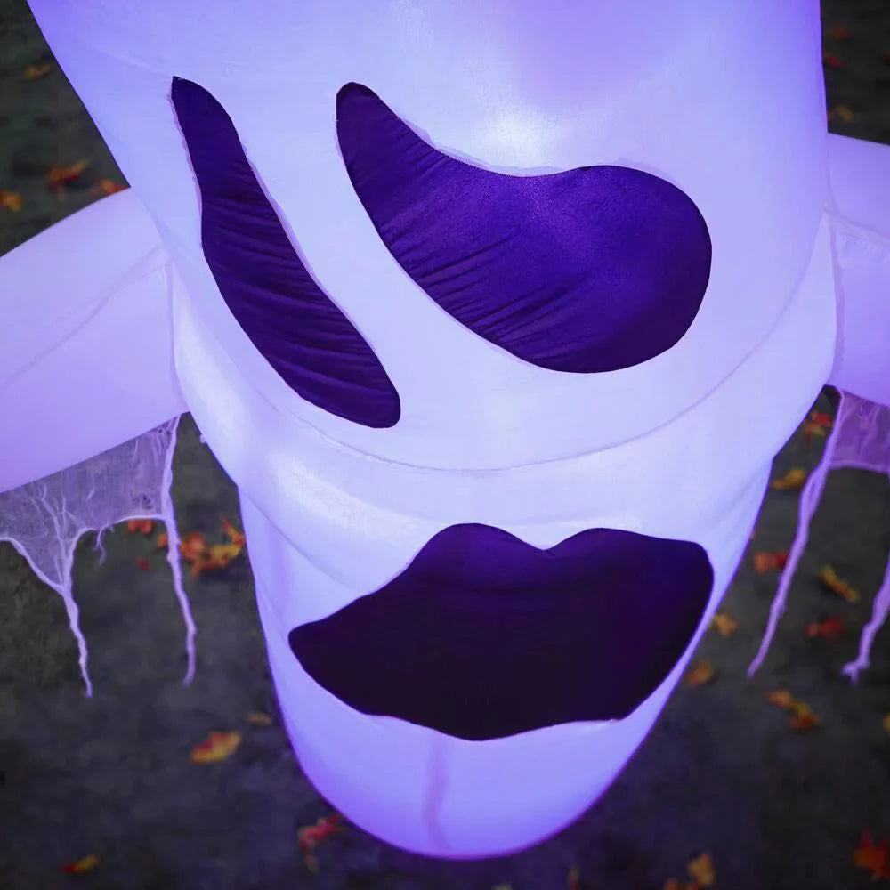 Short Circuit Ghost Halloween Inflatable with Lightshow. 12 ft