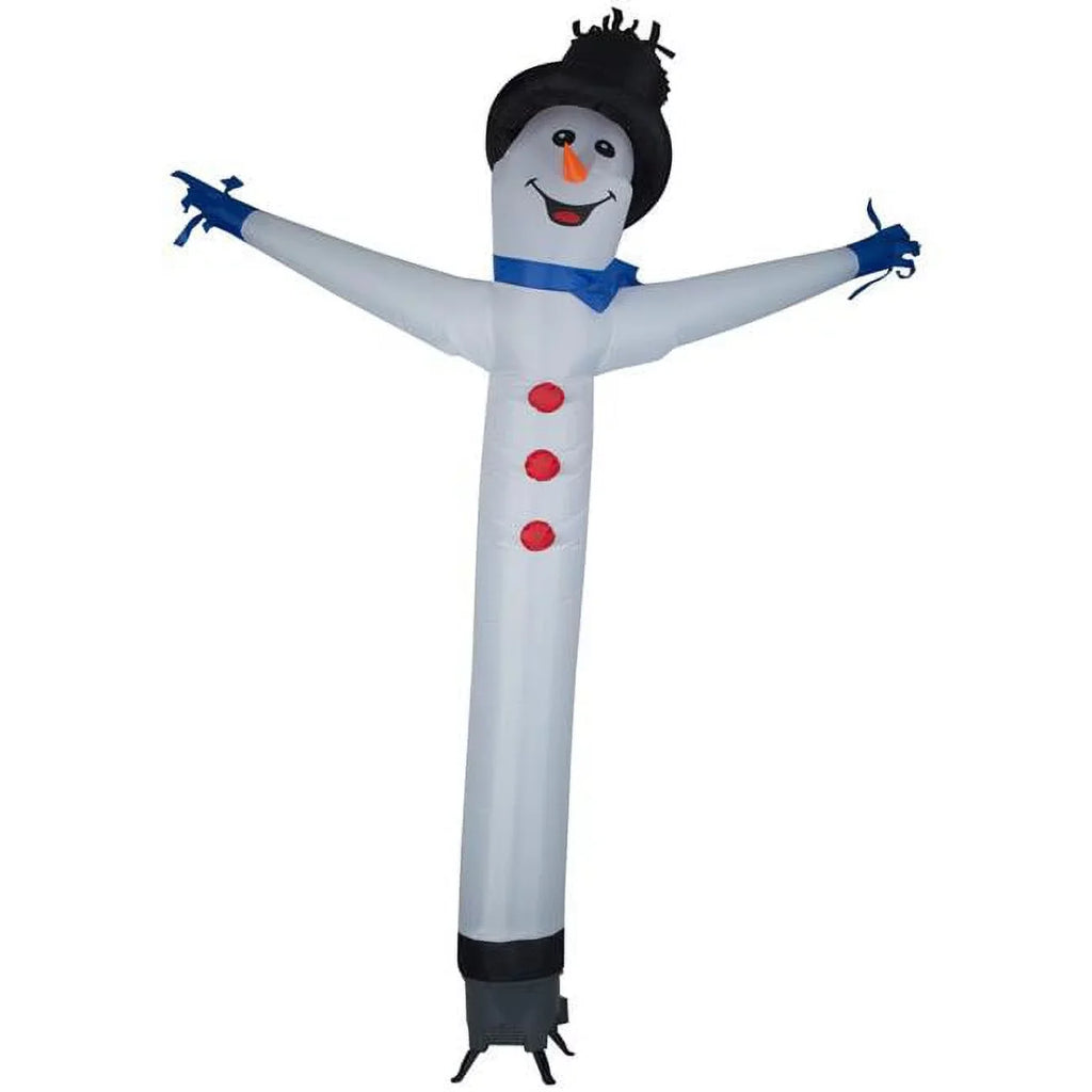 Jolly Jiggler Snowman Inflatable, White Wire. Gemmy 9070602 144 in
