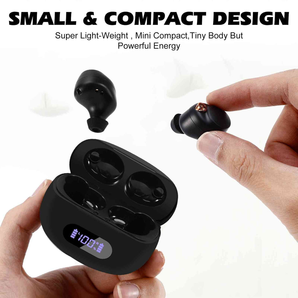 UrbanX True Wireless Bluetooth Earbuds + Charging Case, Black, Dual Connect, IPX5 aqua Resistance, Bluetooth 5.2 Connection, Balanced, Bass Boost suitable with Doogee S88 Plus