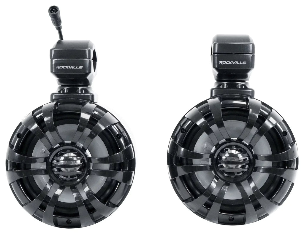 (2) Memphis Audio GEN65FE Pods+LED Tower Speakers+Amp For 2016+ Polaris General