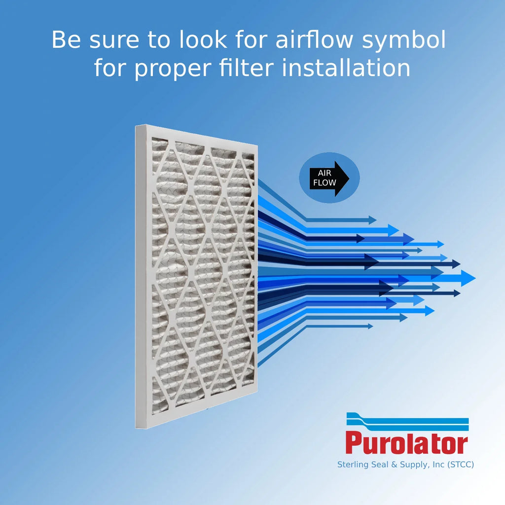 16x24x1, Purolator / Air Guard  Hi-E 40 Extended Surface Pleated Air Filter, Mechanical MERV 8, (6 Pack)