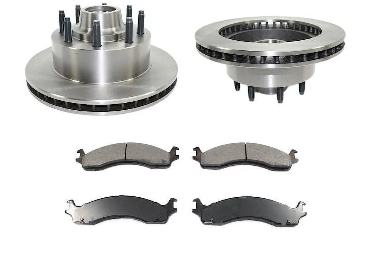 Front Ceramic Brake Pad and Rotor Kit - suitable with 1999 - 2007  E350 Super Duty 2000 2001 2002 2003 2004 2005 2006