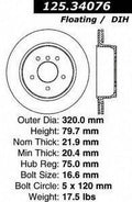 CENTRIC PARTS - HI-CARBON DISC Fits select: 2004-2010  X3