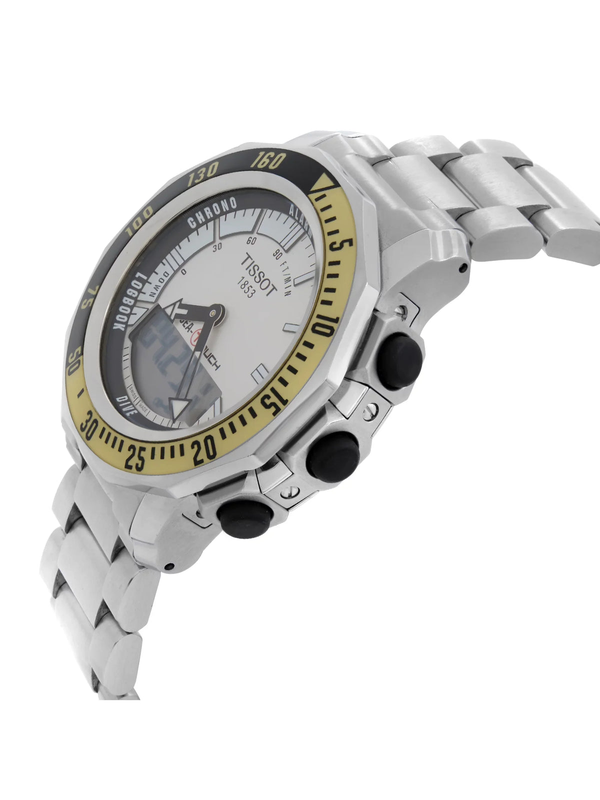 Tissot Sea-Touch Steel Silver Dial Quartz Mens Watch T026.420.11.031.01 Pre-Owned