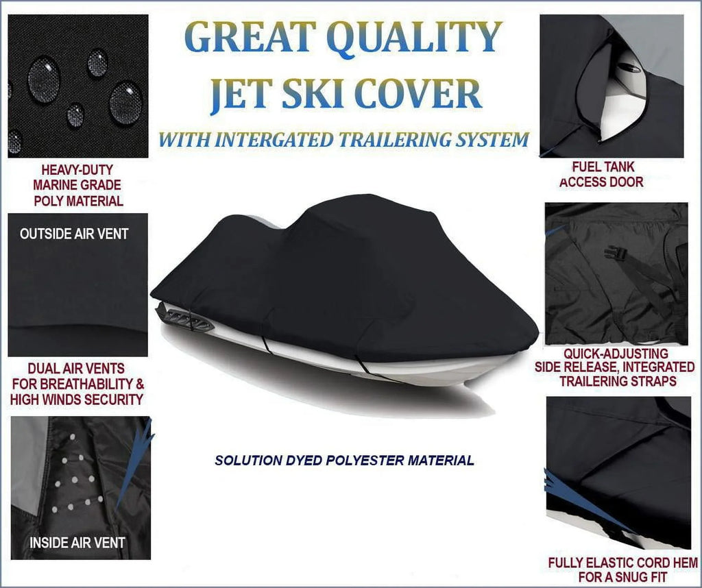 BLACK 600 DENIER JetSki wrap matching for XLT 1200 2001 2002 2003 2004 2005 / 800 2002 2003 2004 Yamaha Jet Ski PWC wrap