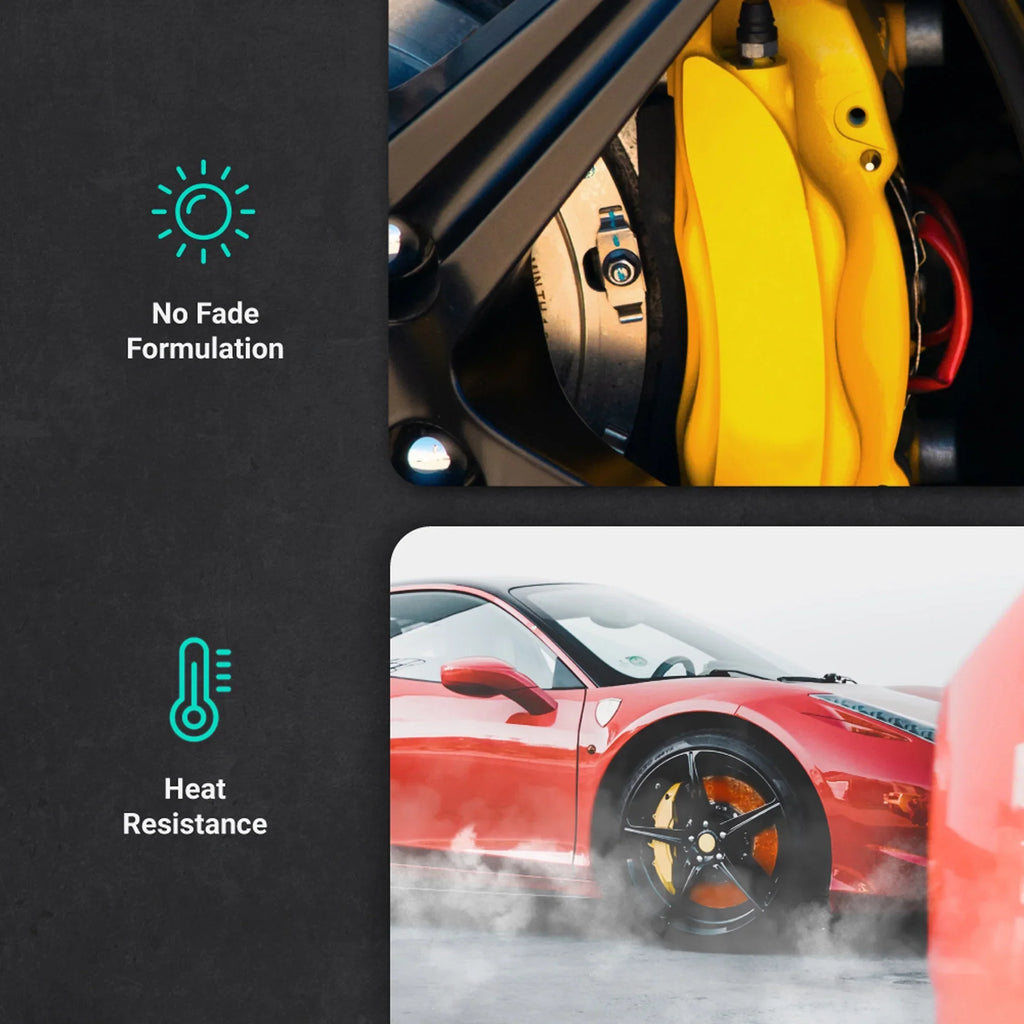 ERA Paints Teal Brake Caliper Paint Kit With Omni-Curing Catalyst - 2K Aerosol High Gloss Chemical immune and Extremely Durable Against Color Fade and Brake Fluid