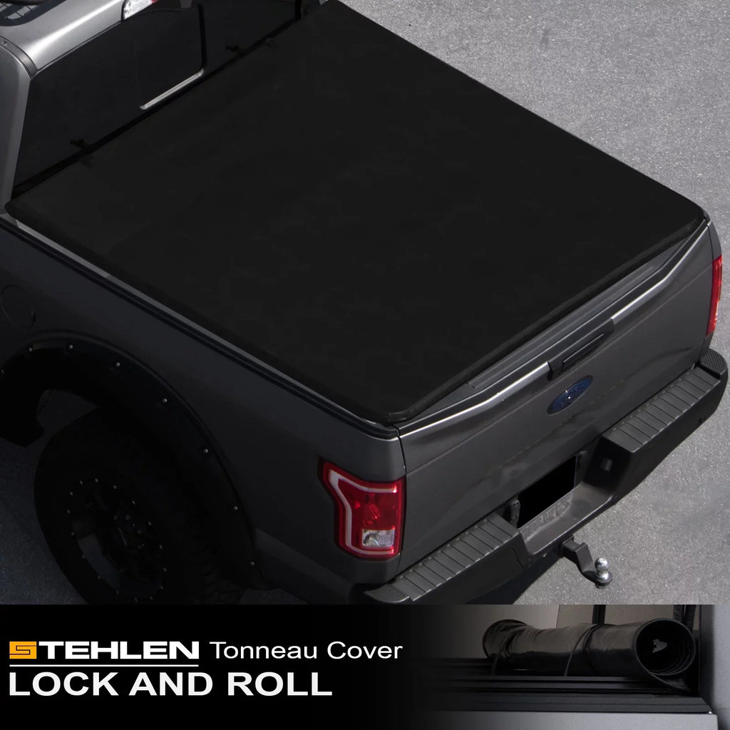 Stehlen 733469493334 Lock And Roll Up Tonneau shield - Black For Ram 1500 2019-2022 New Body Style 5.7 Feet ( 68.4" ) Short Bed
