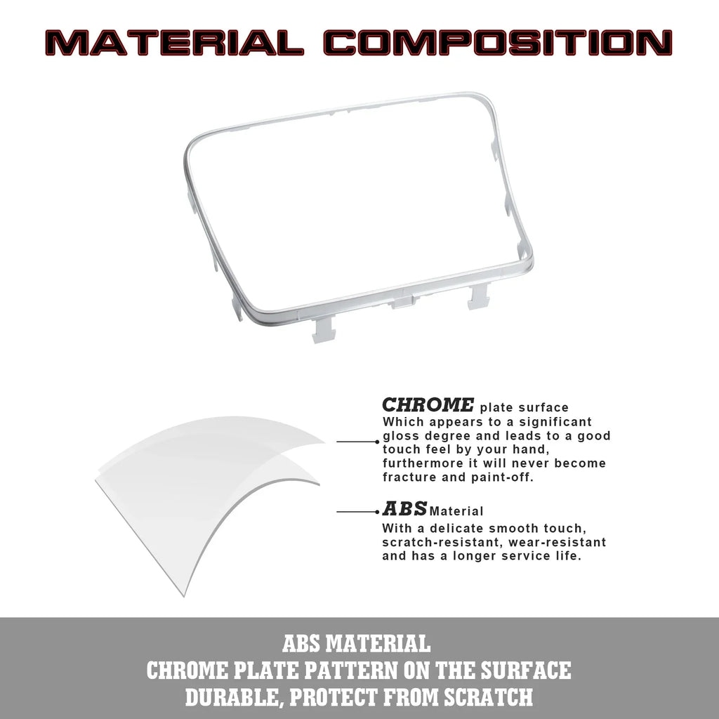 Xotic Tech Center Console Ashtray Frame Storage Box Trim, Chrome, appropriate with Mercedes Benz C Class GLC Class W205 C300 C400 C63 2015-2021 W253 GLC 300 2016-2023