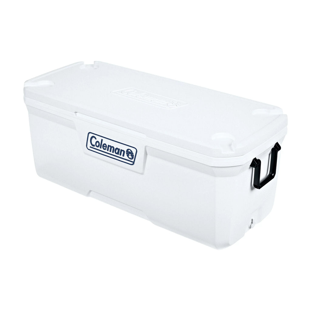 Hard Sided Ice Chest Cooler, White. Coleman 150 qt