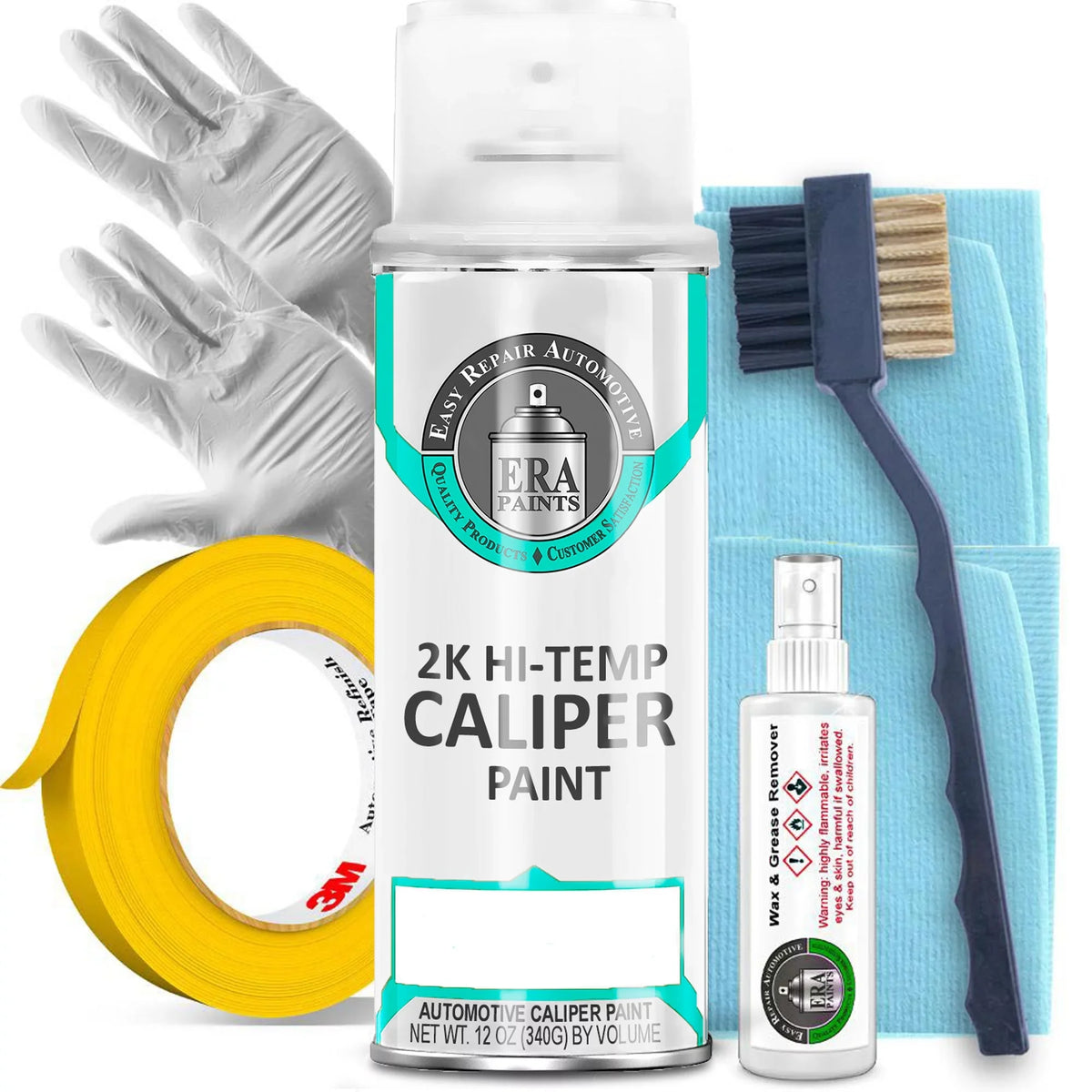 ERA Paints Teal Brake Caliper Paint Kit With Omni-Curing Catalyst - 2K Aerosol High Gloss Chemical immune and Extremely Durable Against Color Fade and Brake Fluid
