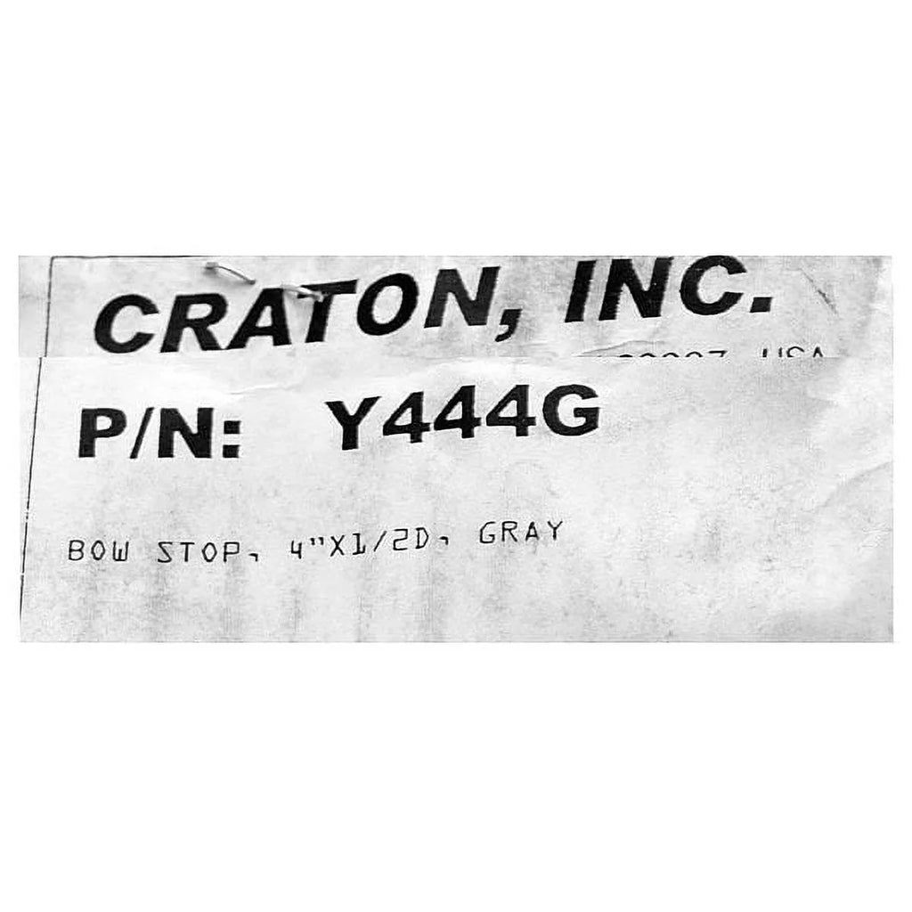 Craton ship Trailer Bow Stop Y444G | 4 x 1/2 Inch Gray Rubber