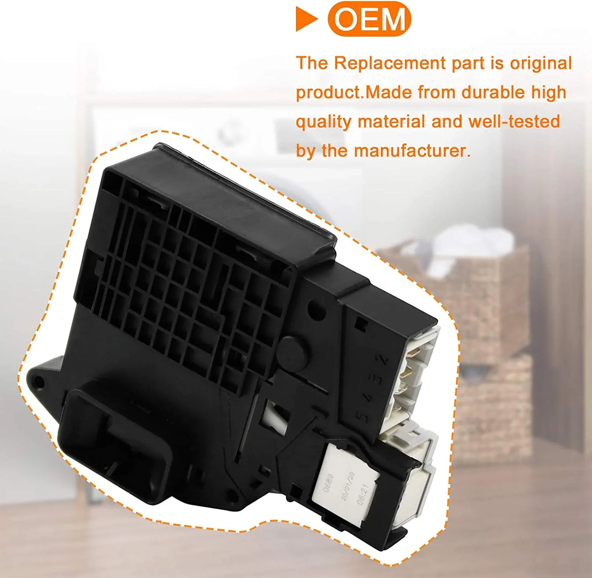 OEM EBF61315802 Washer Door Lock Switch Assembly - Exact for  Front-Load washers & Kenmore 796-series Washing Machine,Replace EBF62534401 2667085 AP5672154 PS7792232 EAP7792232