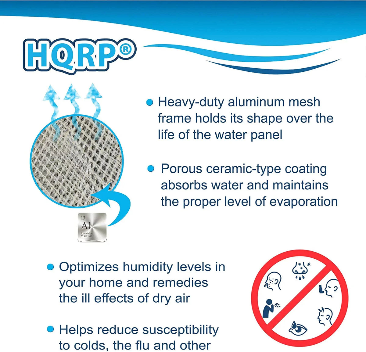 HQRP 2-Pack aqua Panel for Aprilaire #35; 700, 700M, 600, 600M, 350, 360, 560, 568 Humidifiers