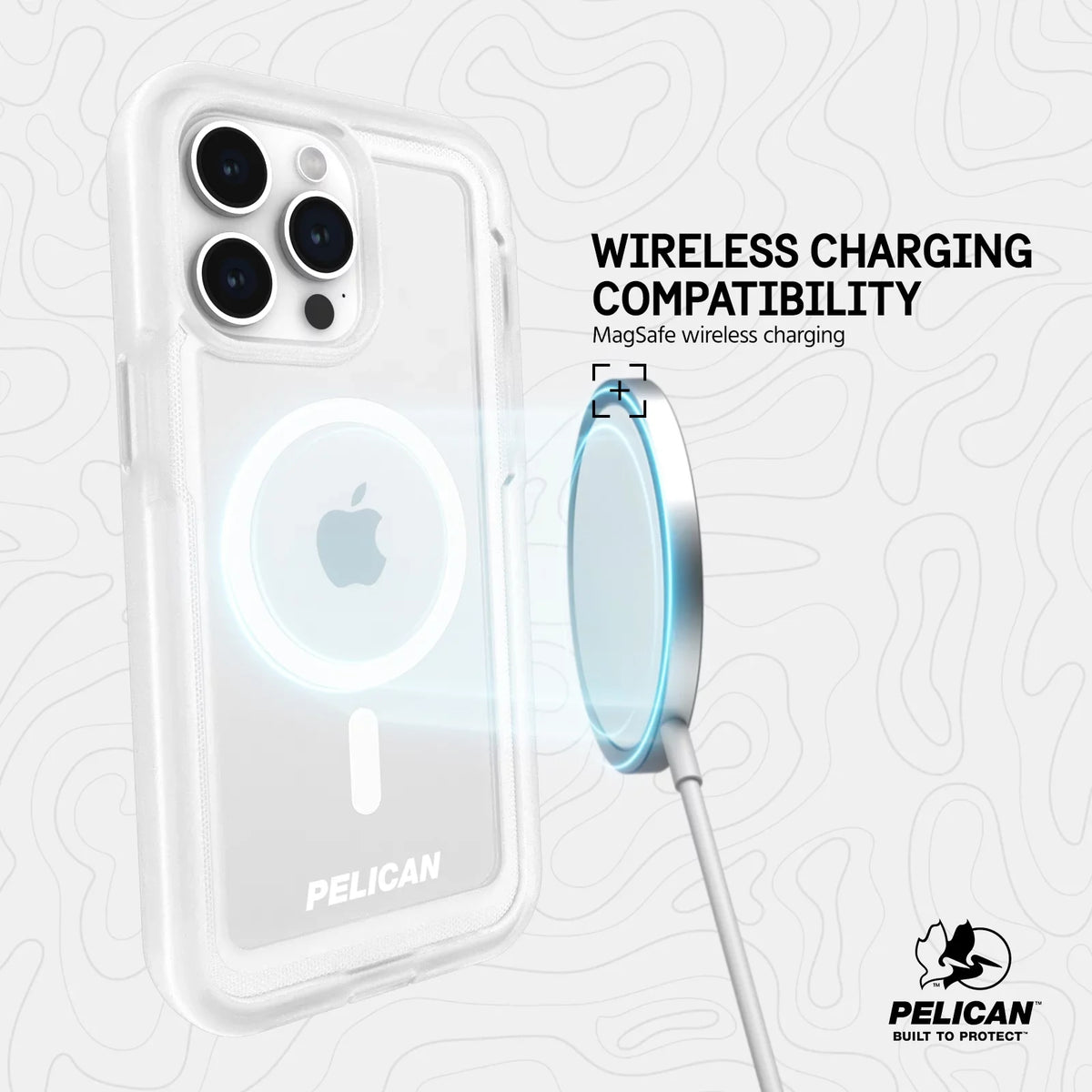 Pelican Voyager Series  iPhone 15 Pro Max Case with Belt Clip Holster [MagSafe appropriate] - Clear