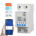Tuya WiFi Intelligent Leakage Protecting Switch Current Voltage Monitoring Circuit Breaker Timer Function Power Meter suitable with Amazon Alexa and Google home for Voice Control