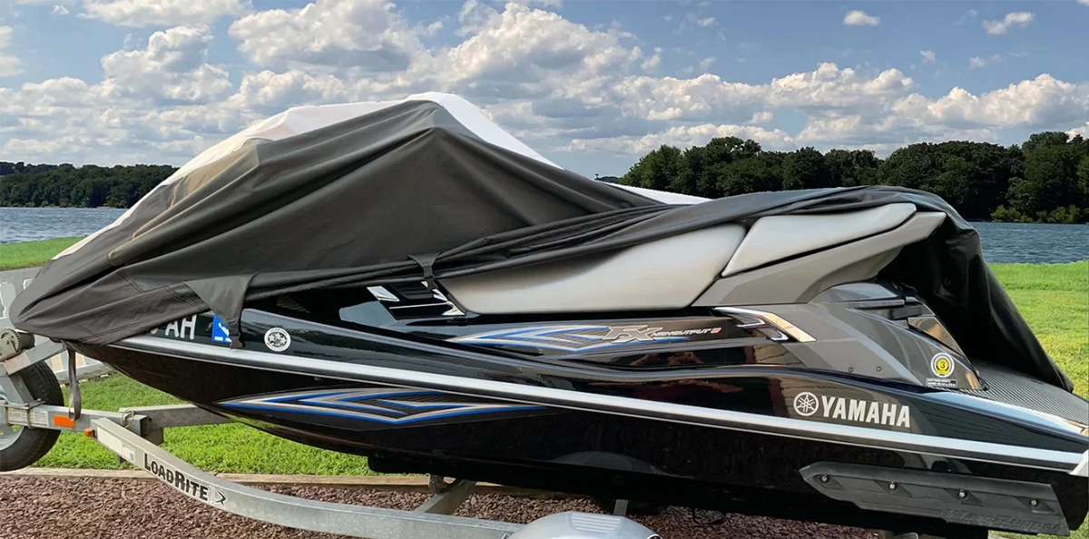 SUPER HEAVY-DUTY PWC JetSki shield matching for Kawasaki Ultra LX 2007-2017 Jet Ski PWC Watercraft wrap Trailerable