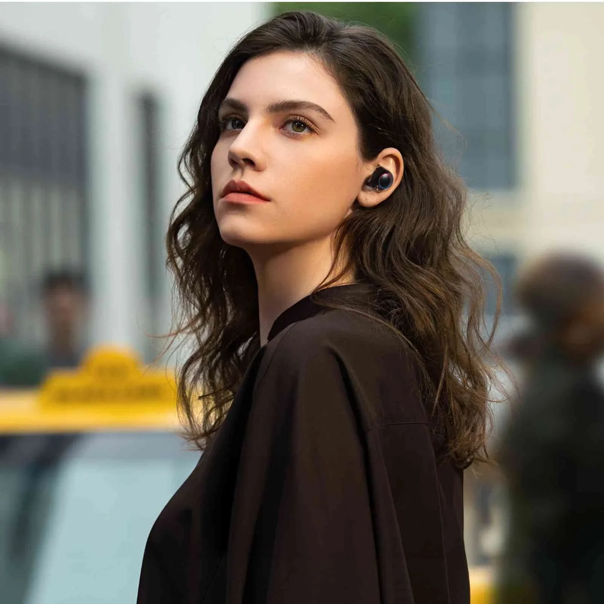 UrbanX True Wireless Bluetooth Earbuds + Charging Case, Black, Dual Connect, IPX5 aqua Resistance, Bluetooth 5.2 Connection, Balanced, Bass Boost matching with  K5 Pro