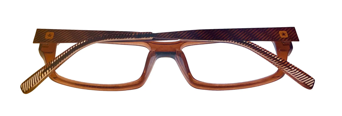 Converse Mens Ophthalmic Eyeglass Soft Rectangle Plastic Frame Digital Brown