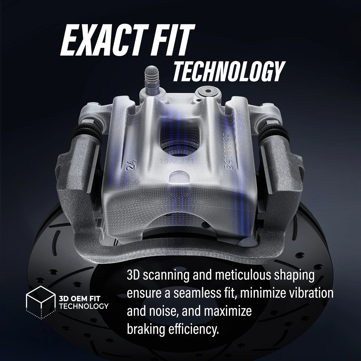 Transit Auto Front Rear Disc Brake Caliper Coated Rotors And Semi-Metallic Pads Kit (10Pc) For 2010-2017  Expedition Lincoln Navigator KCG-102718N