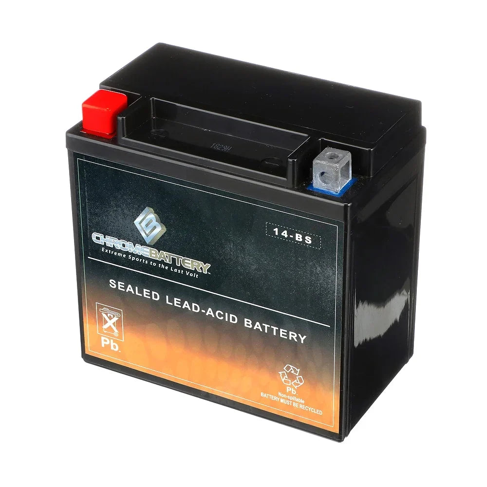 Tourer) 1100cc, Years (2001 - 2007). E. C. Chrome Battery Ytx14-bs (14-bs 12 Volts,12 Ah, 200 Cca) Motorcycle Battery for Honda Vt1100c, C3, T Shadow (spirit, Aero, A