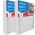 16x25x5 Air Filter MERV 11 Comparable to MPR 1000, MPR 1200 & FPR 7 suitable with GeneralAire 14161 Premium USA Made 16x25x5 Furnace Filter 2 Pack by AIRX FILTERS WICKED CLEAN AIR.